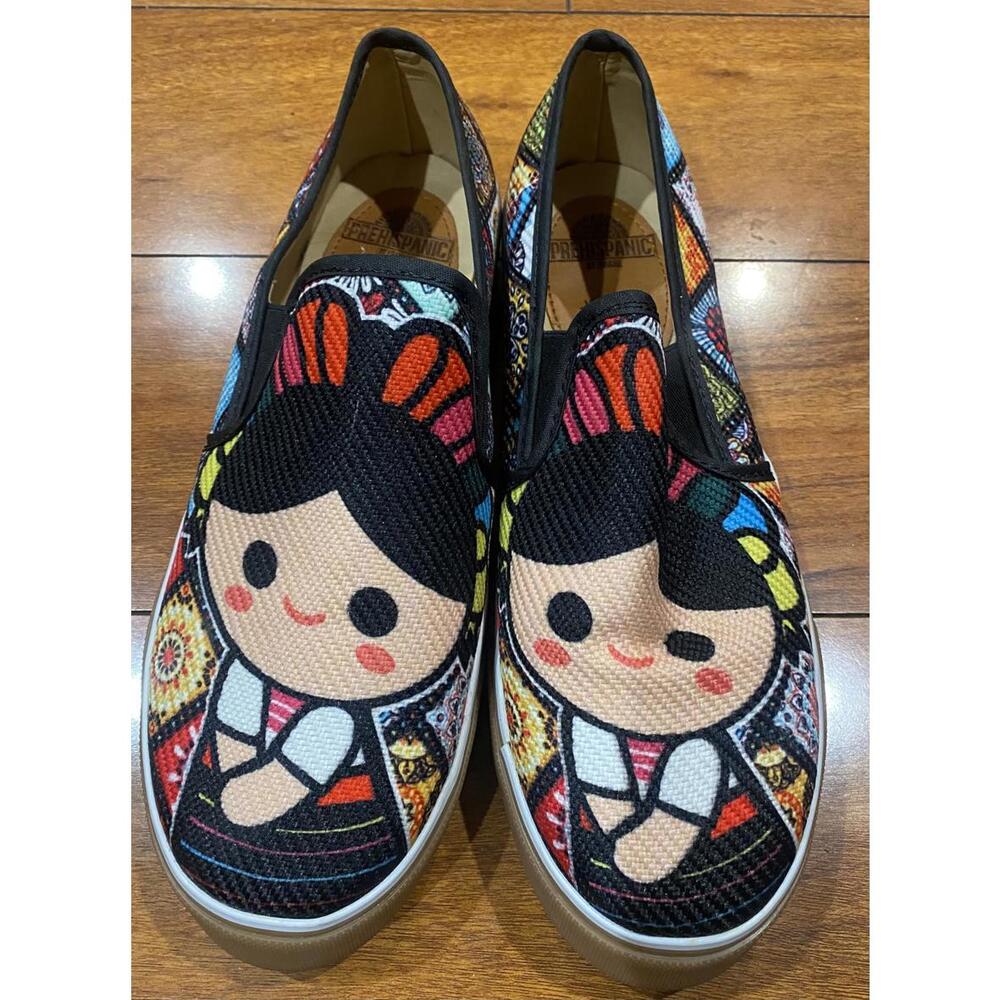 Prehispanic by Franche Women’s Slip-On Shoes Size 9.5–10 US Mexican Doll Art